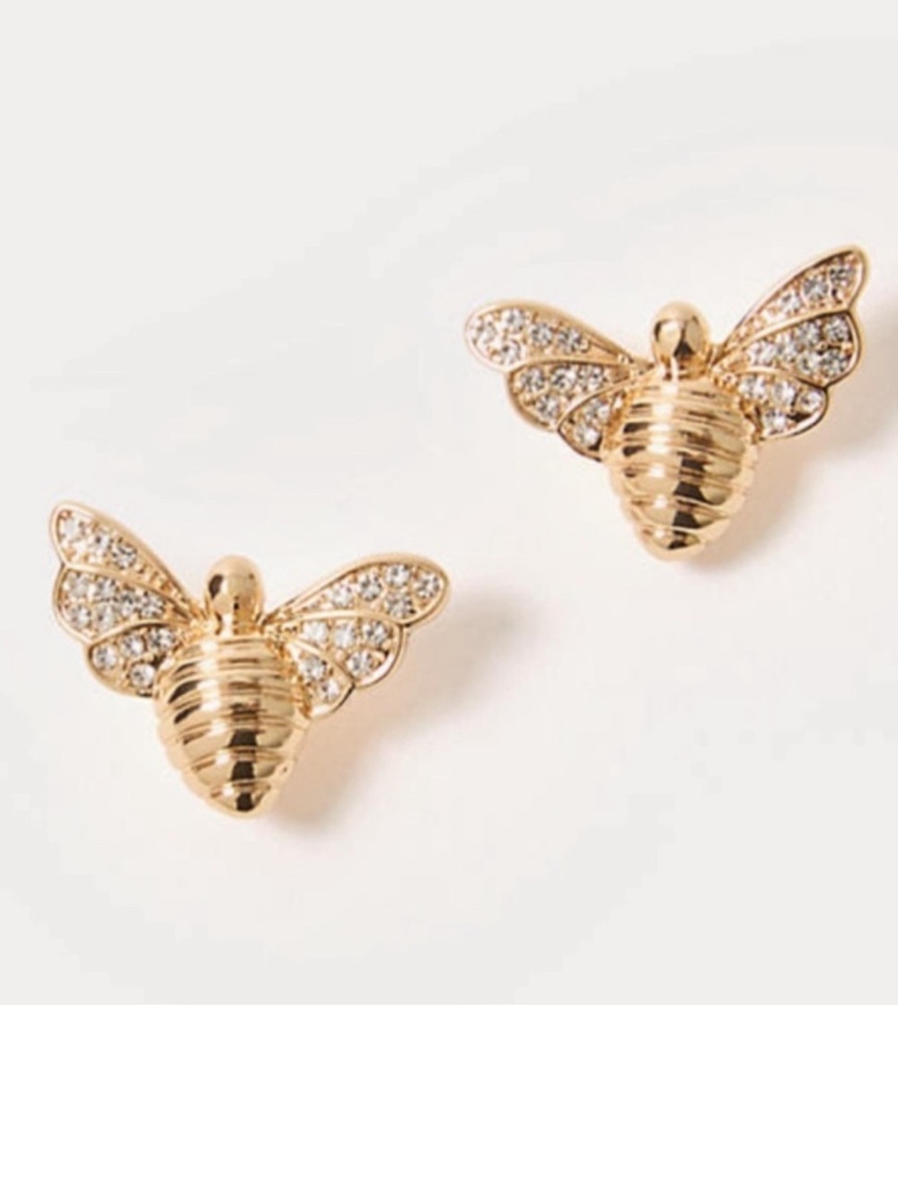 NWT Lilly Pulitzer Bee Beeutiful Gold Crystal Stud Earrings